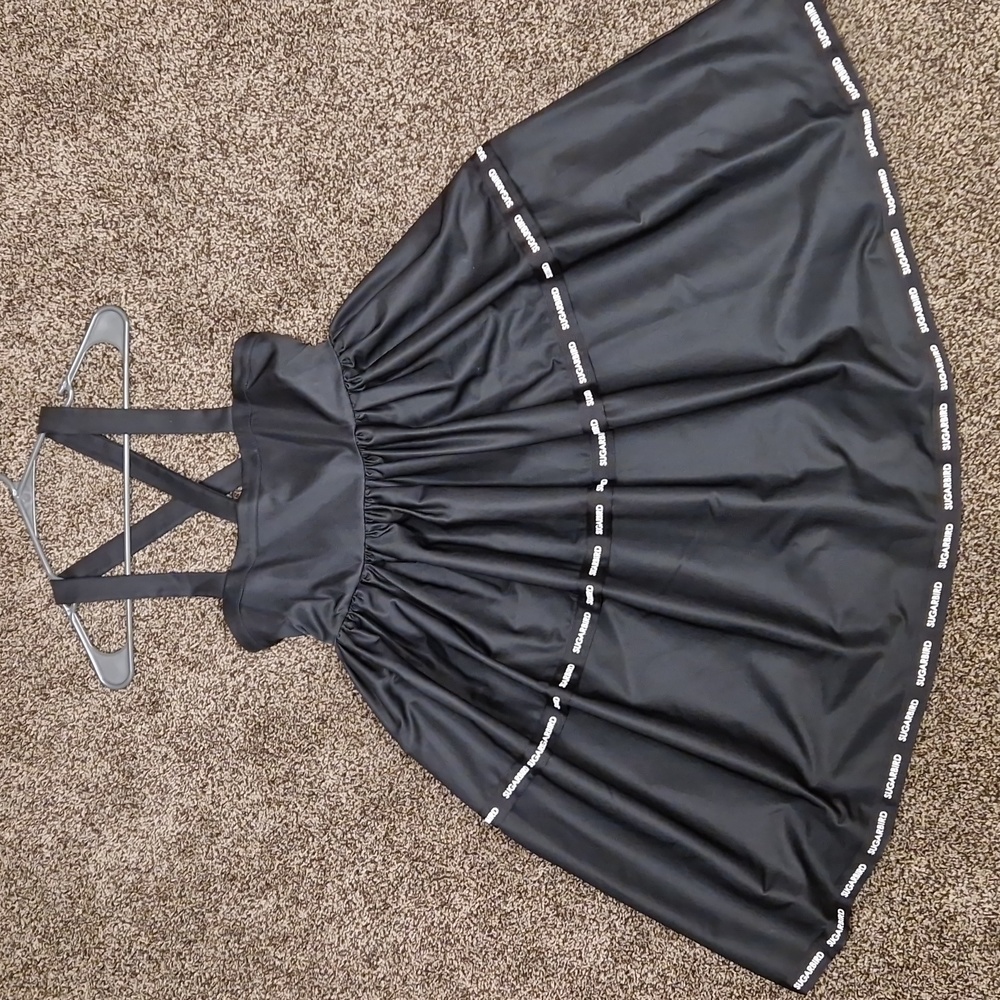 Black mini dress, size small